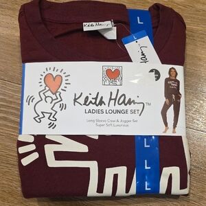 Keith Haring Burgundy Lounge Set
